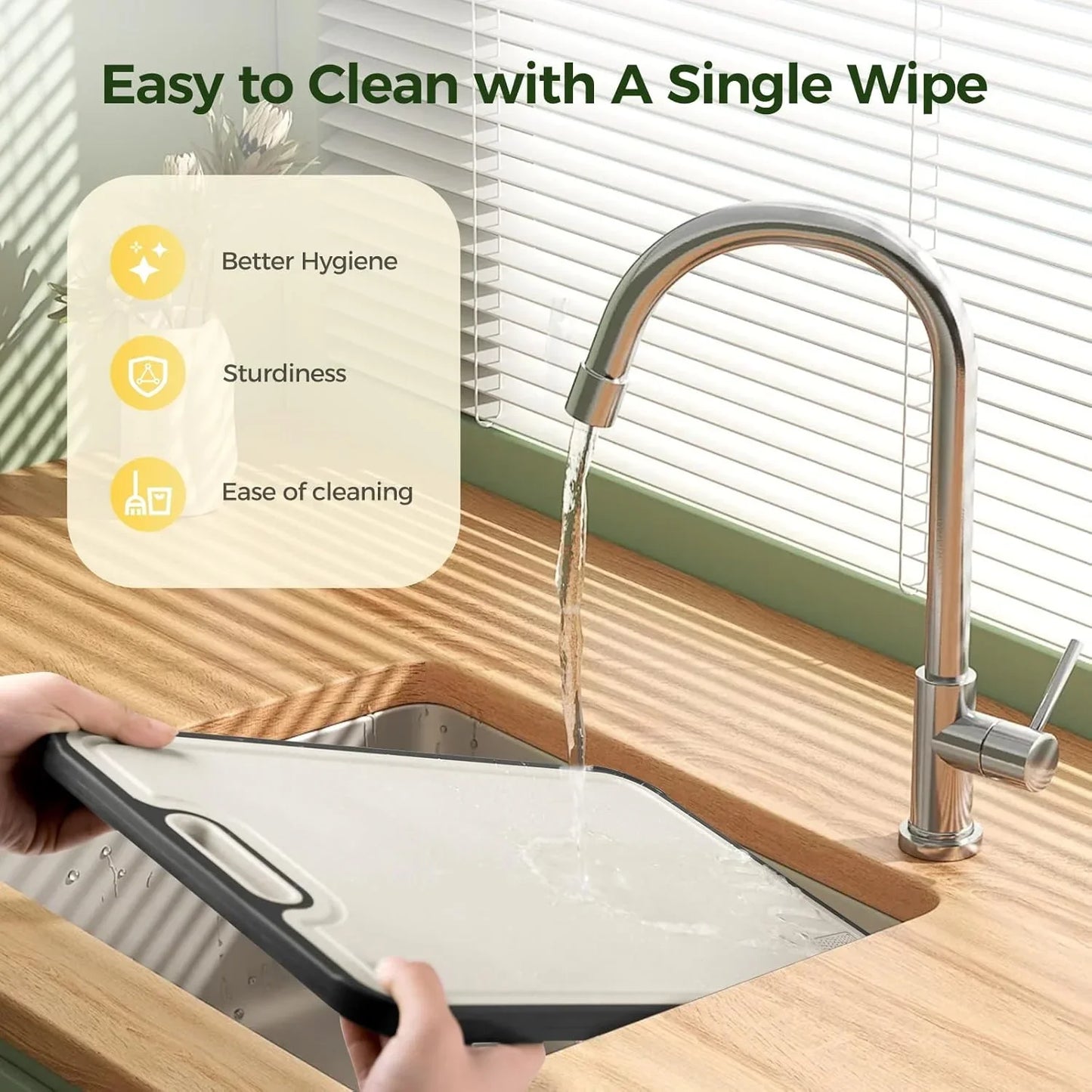 Titanium Cutting Board for Kitchen 15x10.3 Double Sided