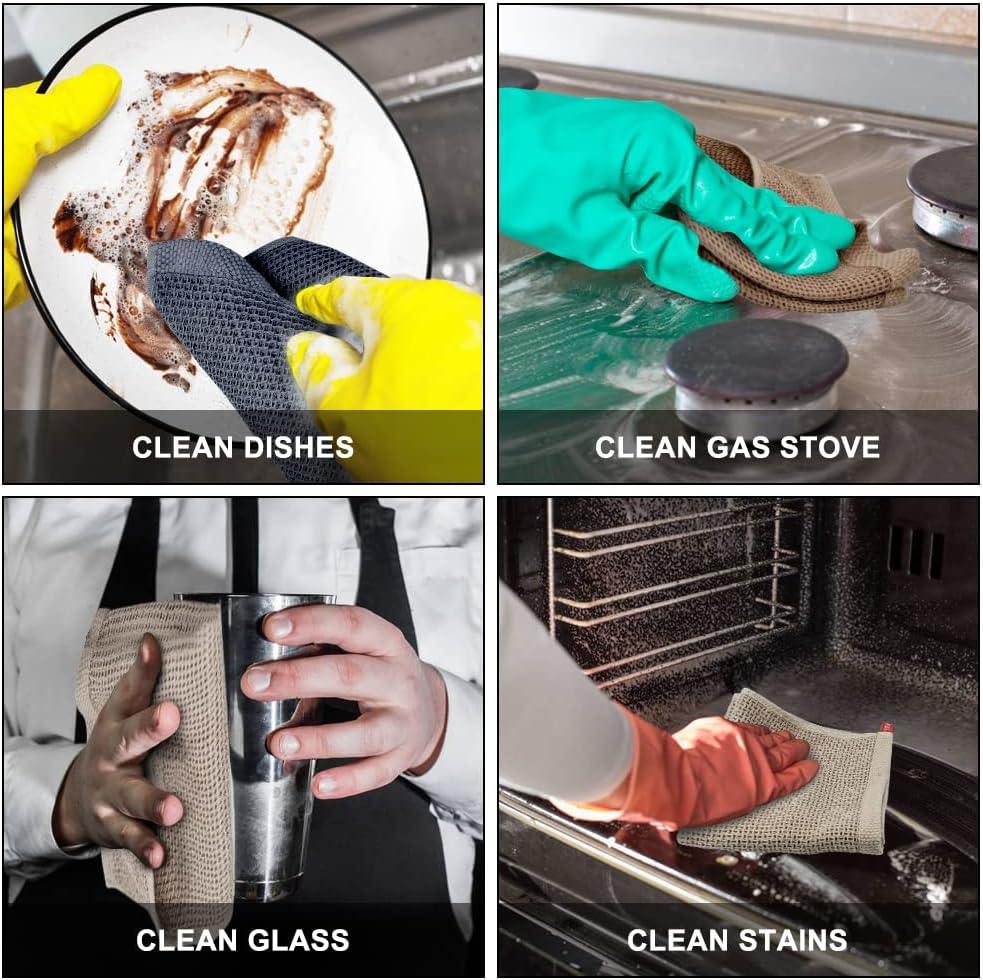 Cotton Waffle Kitchen Towels 6 Pack 12x12