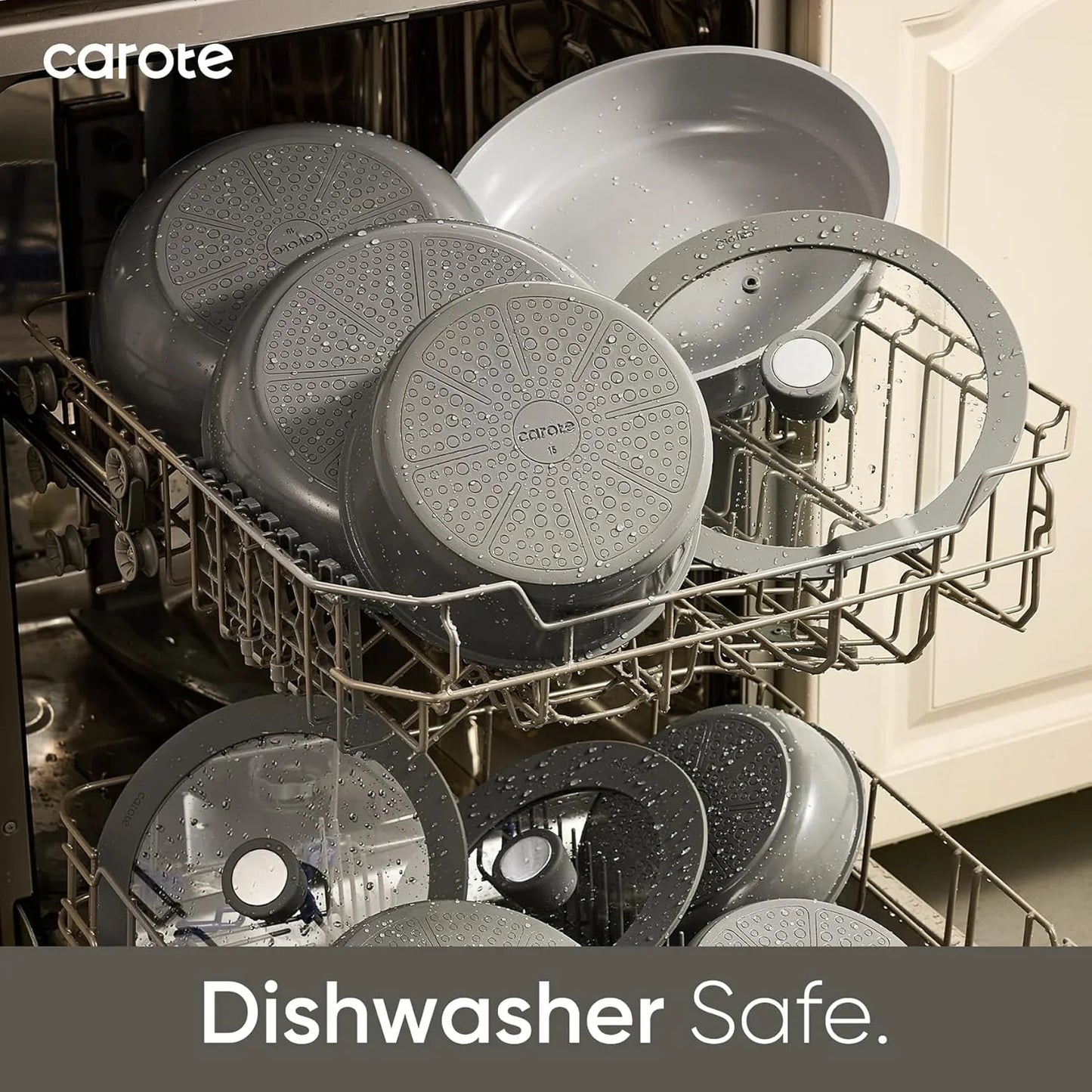 27-Piece Ceramic Nonstick Cookware Set with Detachable Handles