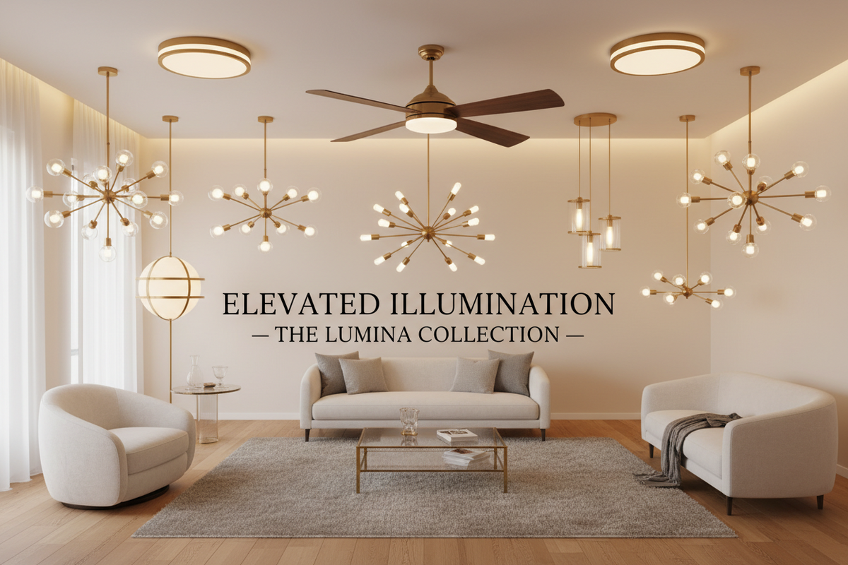 Modern lighting and ceiling fans for stylish indoor and outdoor spaces