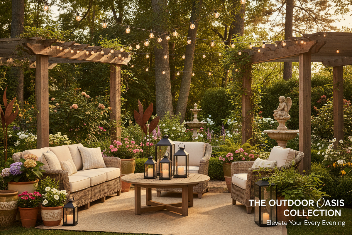 Outdoor Décor with decorative accents for patios, gardens, and yards