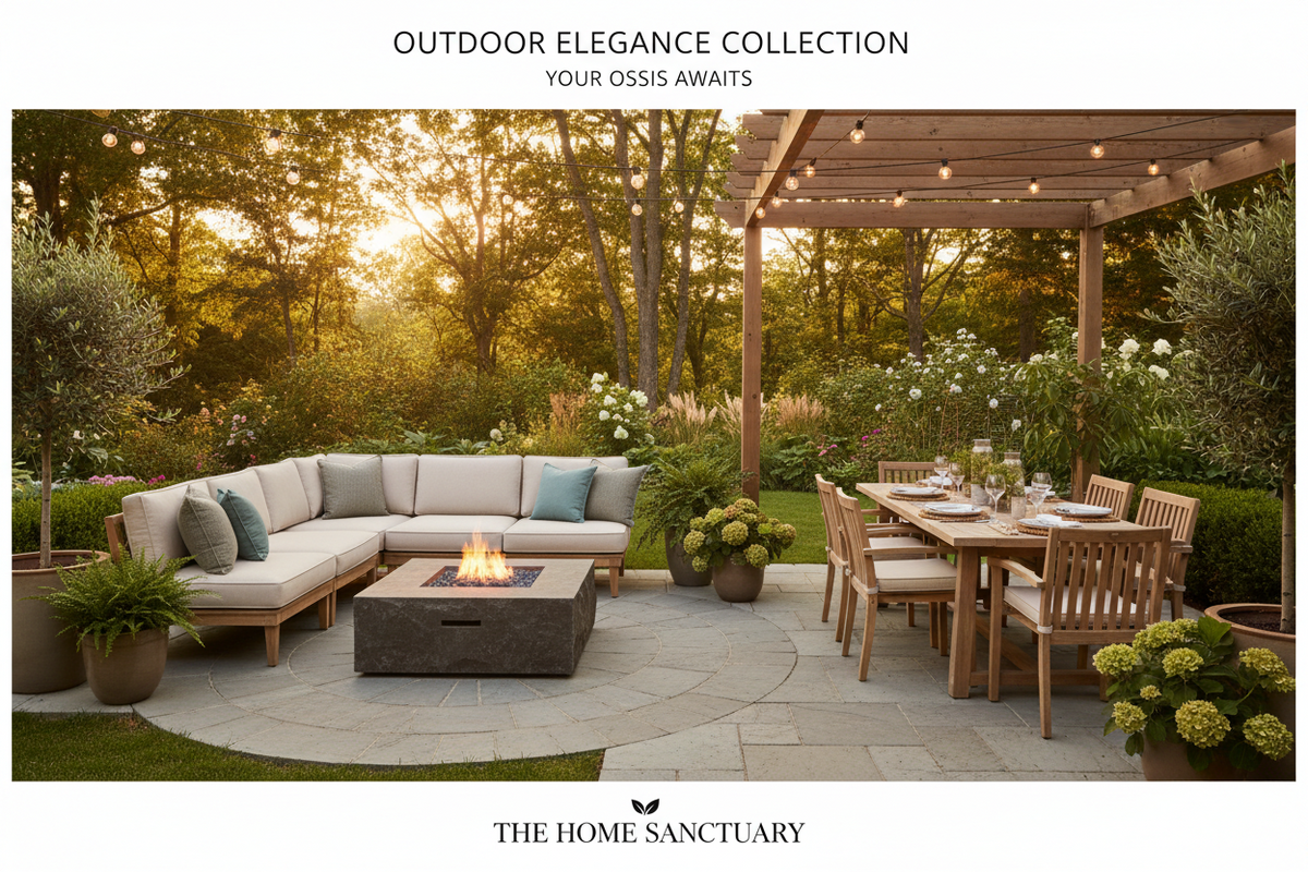 Outdoor patio furniture with chairs and table for comfortable outdoor dining