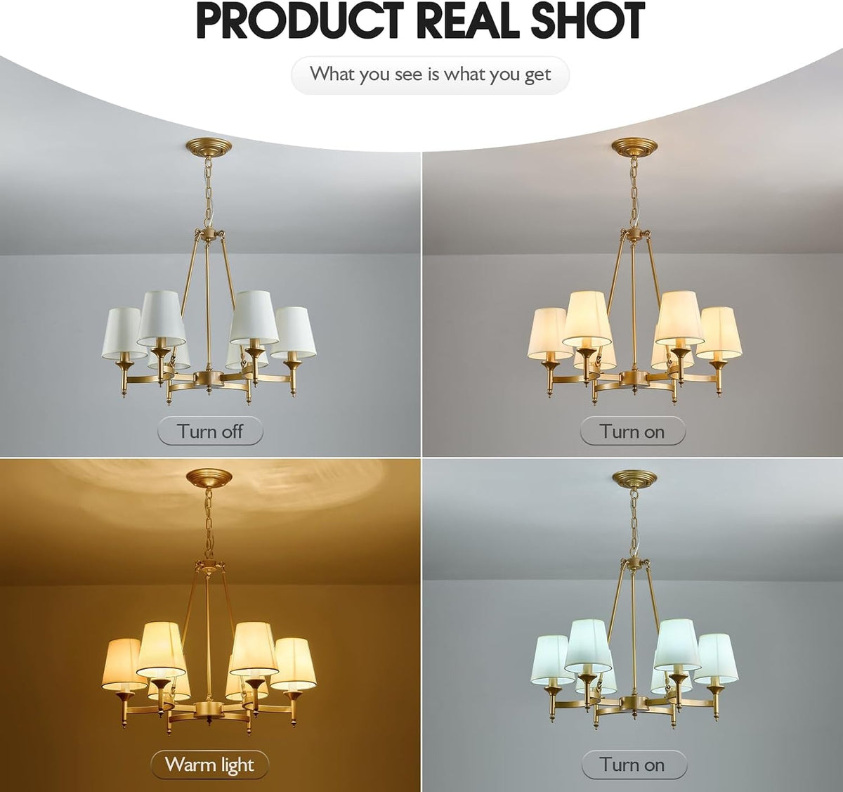 gold-wagon-wheel-chandelier-with-white-linen-shade-6-light-industrial-ceiling-light-fixture-26-8inch-large-farmhouse-hanging-pendant-light-for-dining-living-room-kitchen-bedroom-entryway-foyer