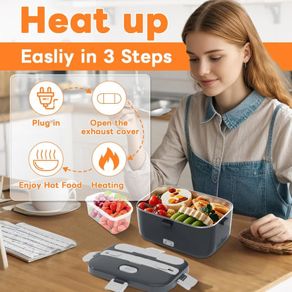 Electric Lunch Box Food Warmer, 1.8L Heated Lunch Box for Adults5
