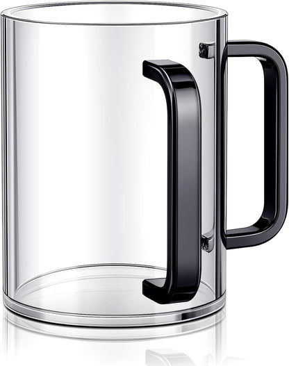 Judaica Hand Washing Cup for Netilat Yadayim,Clear, Black Handle1