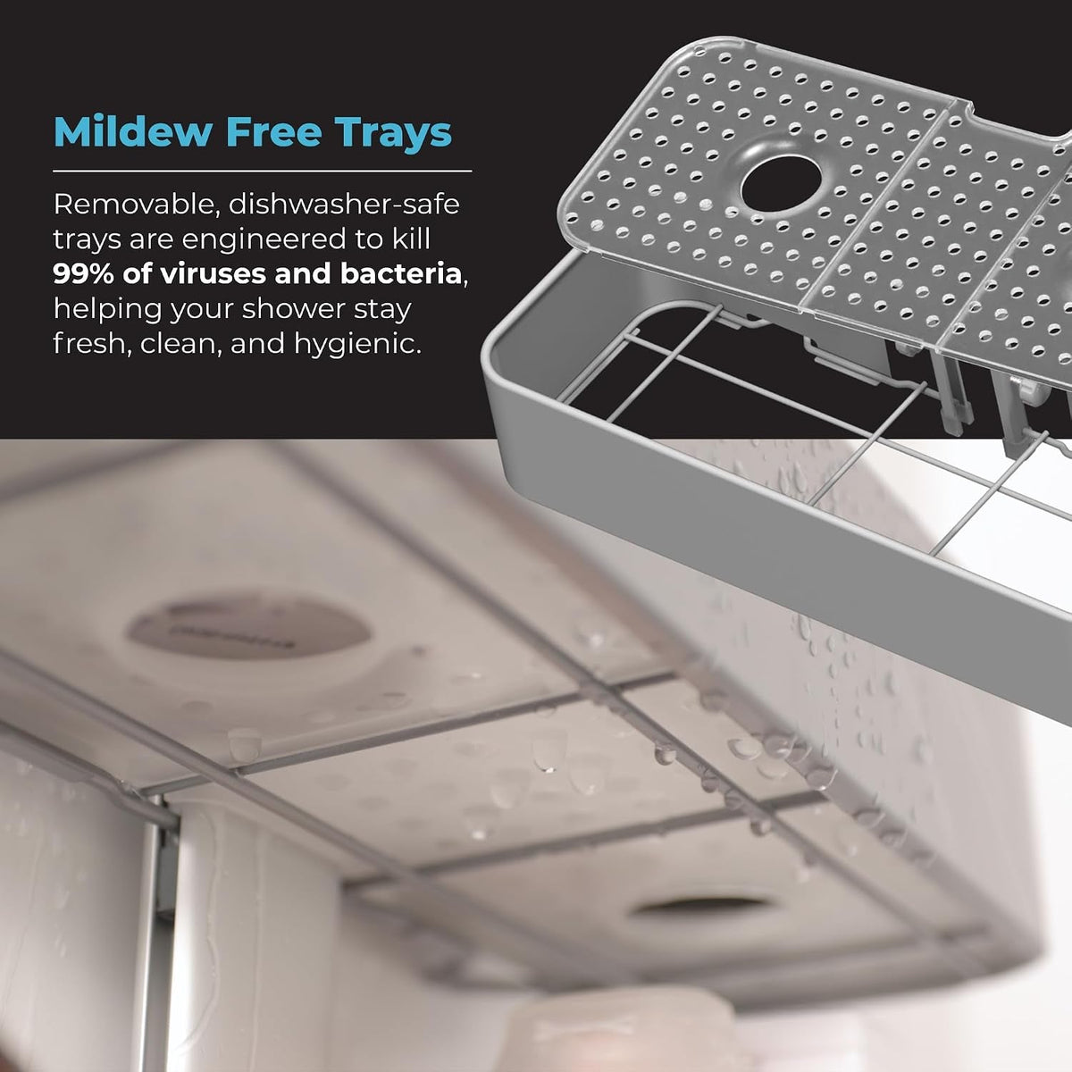 shower-caddy-adjustable-shelves-magnetic-hooks-black