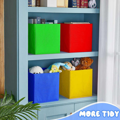 12 Pcs Cube Storage Bin Rainbow 10.5''X10.5''X11'' Storage Cubes5
