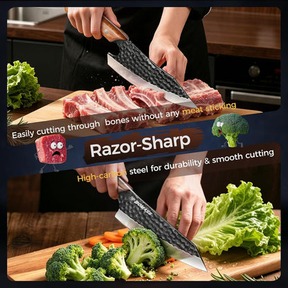 Japanese Chef Knife Set, Hand Forged Butcher Knife Set Gift2