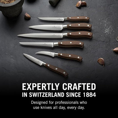 Victorinox Grand Maitre Chef'S Knife - Sharp Kitchen Knife with Straight Edge - Ergonomic Cooking Knife - Premium Kitchen Essentials - Wood Handle, 8"6