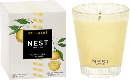 NEST New York Scented Classic Candle, Sunlit Yuzu & Neroli - 8.1 Oz - up to 60-Hour Burn Time - Reusable Glass Vessel1