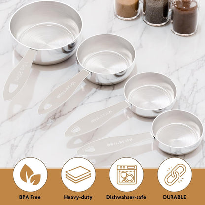 1PCS 1Cup(250Ml) Stainless Steel Measuring Cup, Heavy-Duty Metal Scoop3