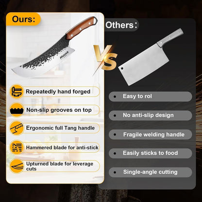 Butcher Knife for Meat Cutting - Heavy Duty with Sheath3
