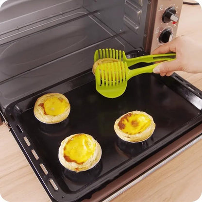 Lemon Tomato Food Tongs, Manual Fruit Tool, round Fruit & Vegetable Cutting Holder, Handy Uncharged Kitchen Gadget7