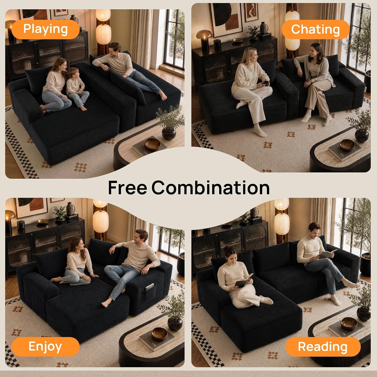 black-96-9-inch-right-chaise-sectional-sofa-boneless-corduroy-cloud-couch-with-spring-coils-high-resilience-foam-deep-seat-oversized-compact-living-room-set-no-assembly-stain-resistant-fabric