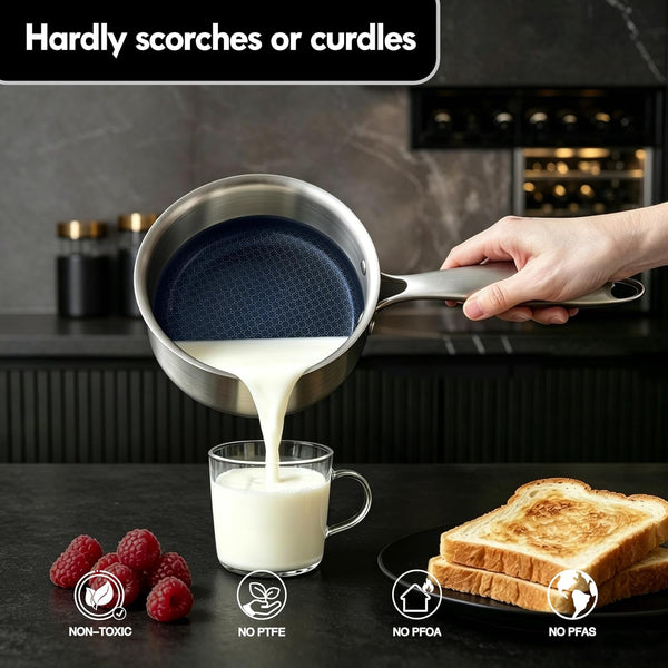 3Pcs,Stainless Steel Pots and Pans Set Non Stick Ceramic Cookware Set,1.5Qt+7.87In Non-Toxic Kitchen Cooking Set, Compatible Gas,Induction Dishwasher Safe (PFOS, PFOA Free) 3PCS Set10