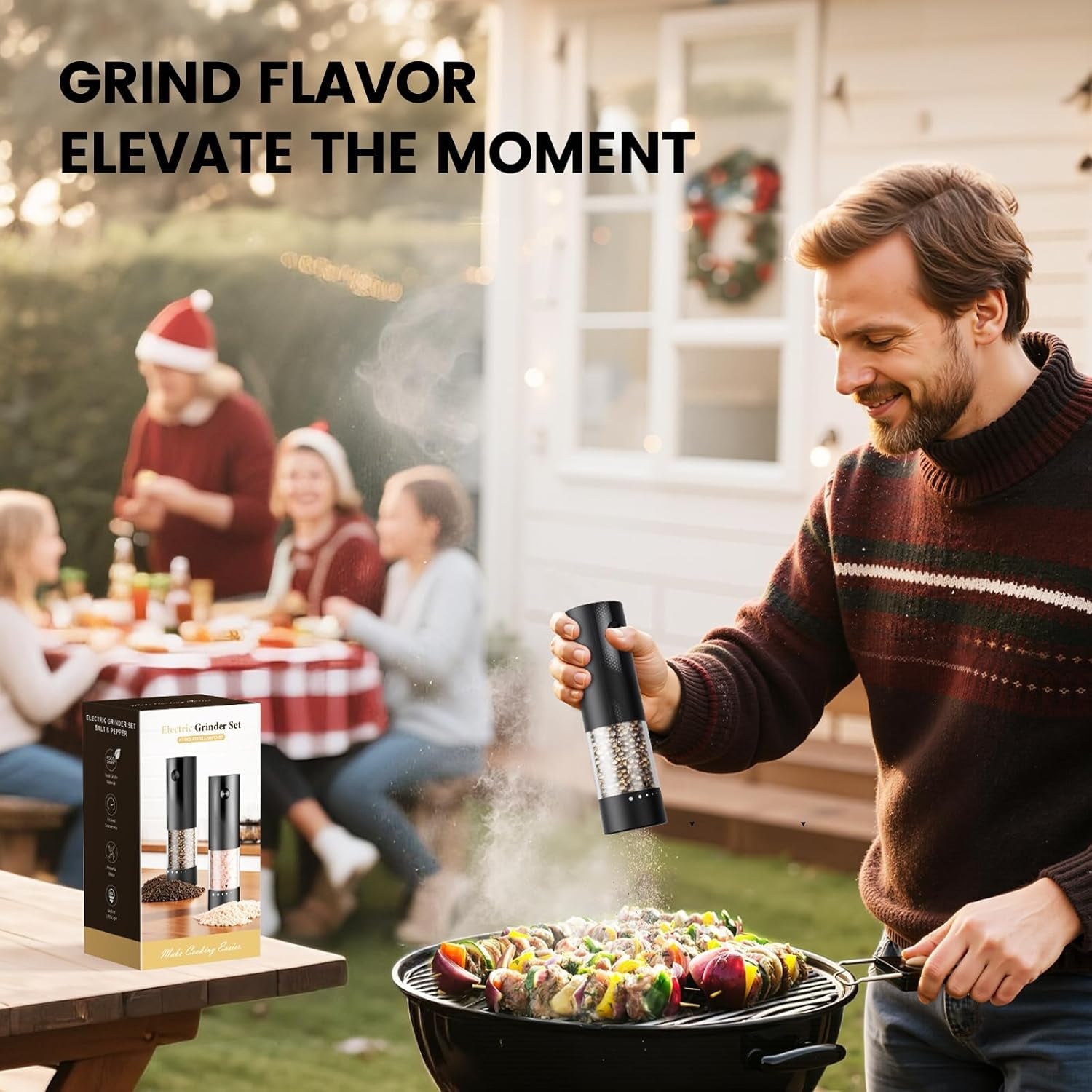 electric-salt-and-pepper-grinder-set-rechargeable-automatic-salt-and-pepper-shakers-kitchen-appliances-with-external-adjustable-coarseness-larger-hopper-for-cooking-home-gifts2-pack-black-black