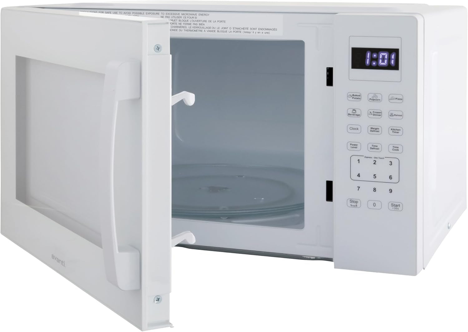 microwave-oven-1000-watts-countertop-compact-with-9-pre-set-cooking-settings-speed-defrost-by-weight-electronic-control-panel-and-glass-turntable-1-5-cu-ft-white