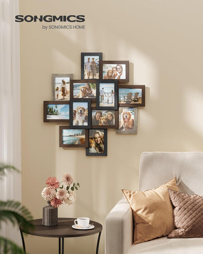SONGMICS Collage Picture Frames for Wall Decor, 10-Pack 4X6, Glass Front4