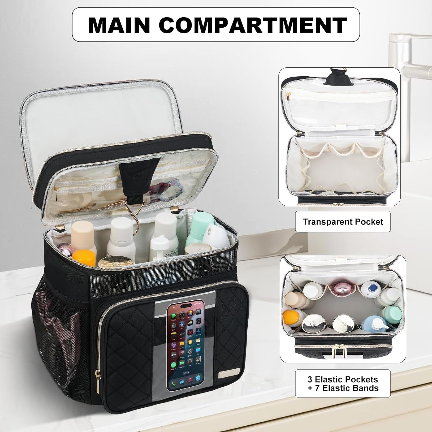 large-toiletry-bag-for-women-men-portable-shower-caddy-college-dorm-essentials-2-layers-quickly-dry-mesh-bathroom-tote-bag-hanging-makeup-organizer-bag-for-travel-gym-camping-black
