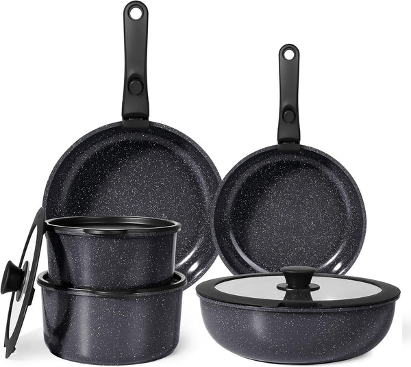 Ceramic Pots and Pans Set Non Stick, 11 Piece Nonstick Detachable Handle Cookware Sets, Non Toxic Induction Kitchen Pot and Pan with Removable Handle, Healthy RV Cookware, Dishwasher ＆Oven Safe1