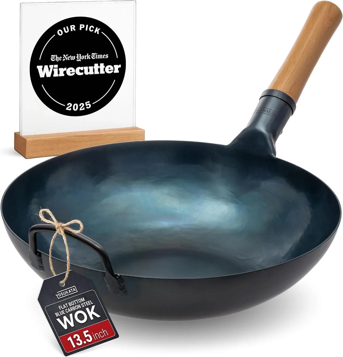 13-5-pre-seasoned-flat-bottom-blue-carbon-steel-wok-for-stir-fry-compatible-with-open-fire-gas-electric-ceramic-induction-cooktops-traditional-chinese-pan-for-bbq-grill-camping