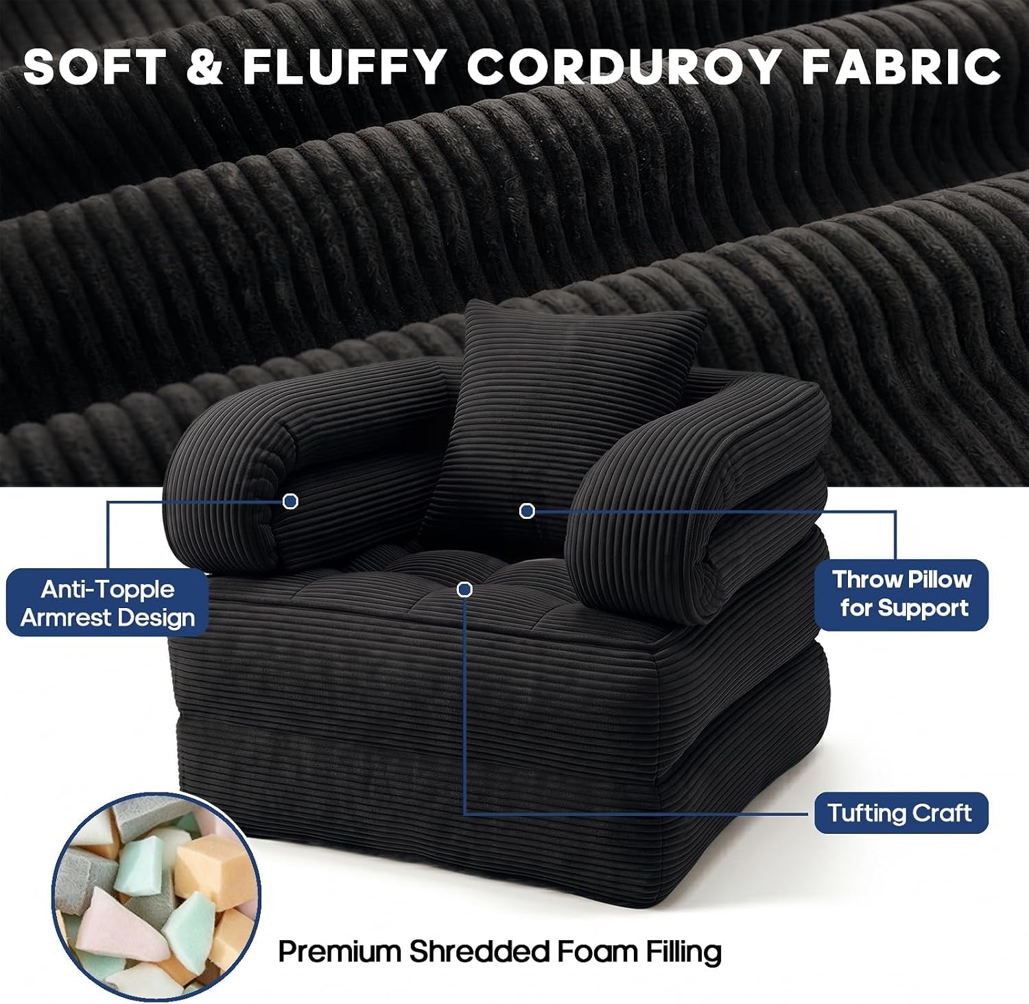 convertible-sleeper-chair-folding-sofa-bed-with-armrests-foldable-boneless-bed-3-in-1-portable-corduroy-futon-couch-floor-sofa-with-pillow-for-bedroom-living-room-black