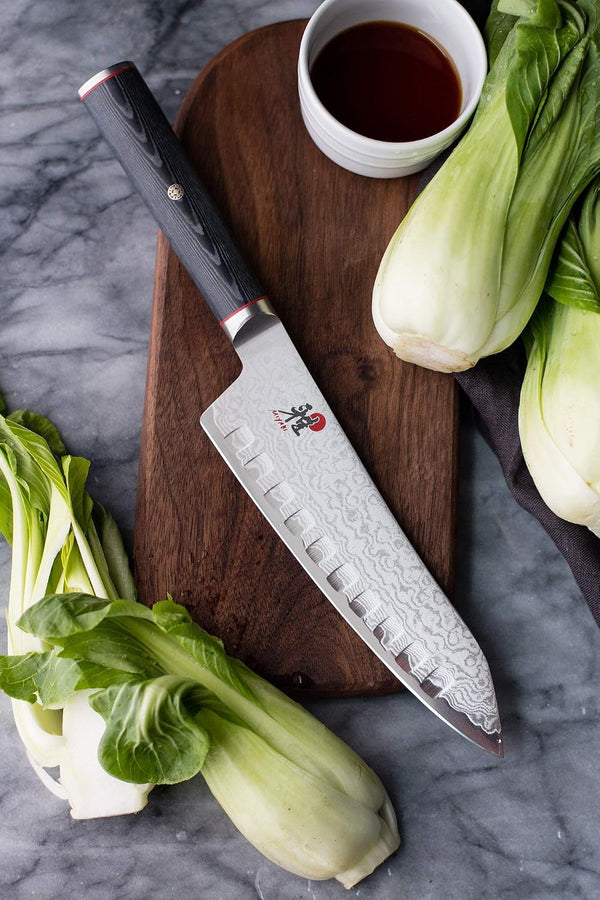 Kaizen 7-Inch Hollow Edge Rocking Santoku Knife3