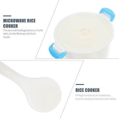Microwavable Rice Cooker Small Microwave Rice Cooker for Vegetables Pasta and More Microwaveable Steamer 8.26 X 6.88 X 5.51 in 1 Pack7