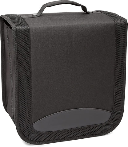 Polyester CD/DVD Portable Storage Binder with Handle, 400-Capacity, Black2