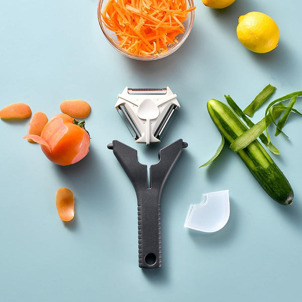 Multifunctional Kitchen Peeler Slicer Grater for Vegetables and Fruits Ergonomic Handheld Cooking Tool with Precision Blades for Carrots Potatoes Cheese and More6