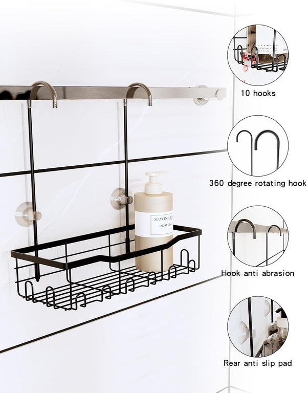 Hanging Shower Rack, Black4