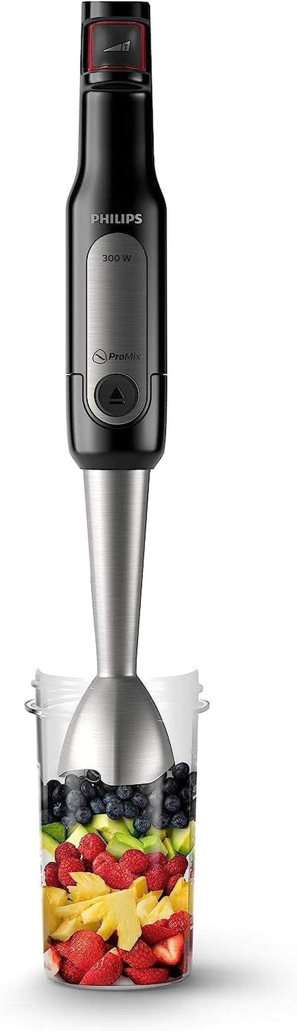 Philips Promix Viva Collection Handblender, 300W Blending Power, Speedtouch, Promix Technology, Easy & Intuitive, On-The-Go Tumbler, Black, (HR2627/91) | Speedtouch Control – 300 W Blending Power, Smooth Anti-Splash Results, On-The-Go Tumbler Included (HR2