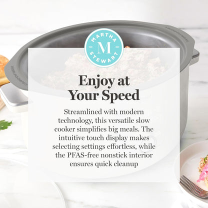 8 Quart Slow Cooker, Ceramic Nonstick Crock, Linen Cream | 6 Modes, Delay Timer, Keep Warm, Dishwasher Safe Bowl & Glass Lid, Stovetop & Oven Safe Removable Pot, Simmet, Reheat, Warm11
