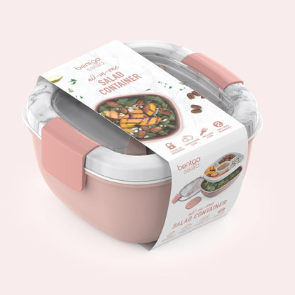 Bentgo Salad Container, Lunch Bowl with 4-Compartment Toppings Tray, 54 Oz8