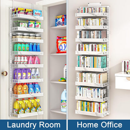 over the Door Pantry Organizer, 2-IN-1 Door & Wall Mount Spice Rack6
