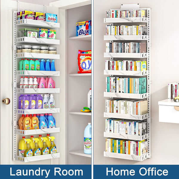 over the Door Pantry Organizer, 2-IN-1 Door & Wall Mount Spice Rack6