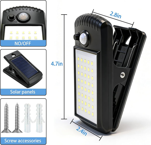 Solar Motion Sensor Clip-On Fence Security Lights Outdoor6