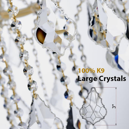 Large Gold Chandelier Light Fixtures - 36 Lights, 4 Layers Modern Crystal Chandeliers for Hotel, Lobby, Foyer, Entrance Hall, Staircase7