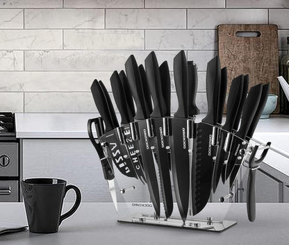 Kitchen Knife Set 19 Piece with Block High Carbon Stainless7