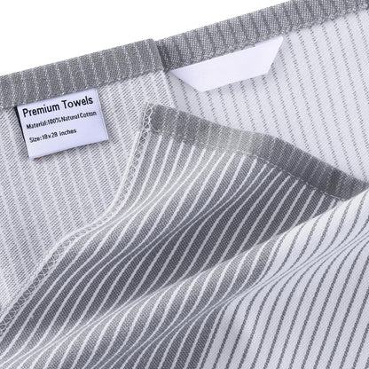 Premium 100% Cotton Kitchen Towels 18"X28", 6 Pack, Grey | Large Kitchen Hand Towels, Soft and Absorbent Tea Towel, Dish Towels with Hanging Loops3