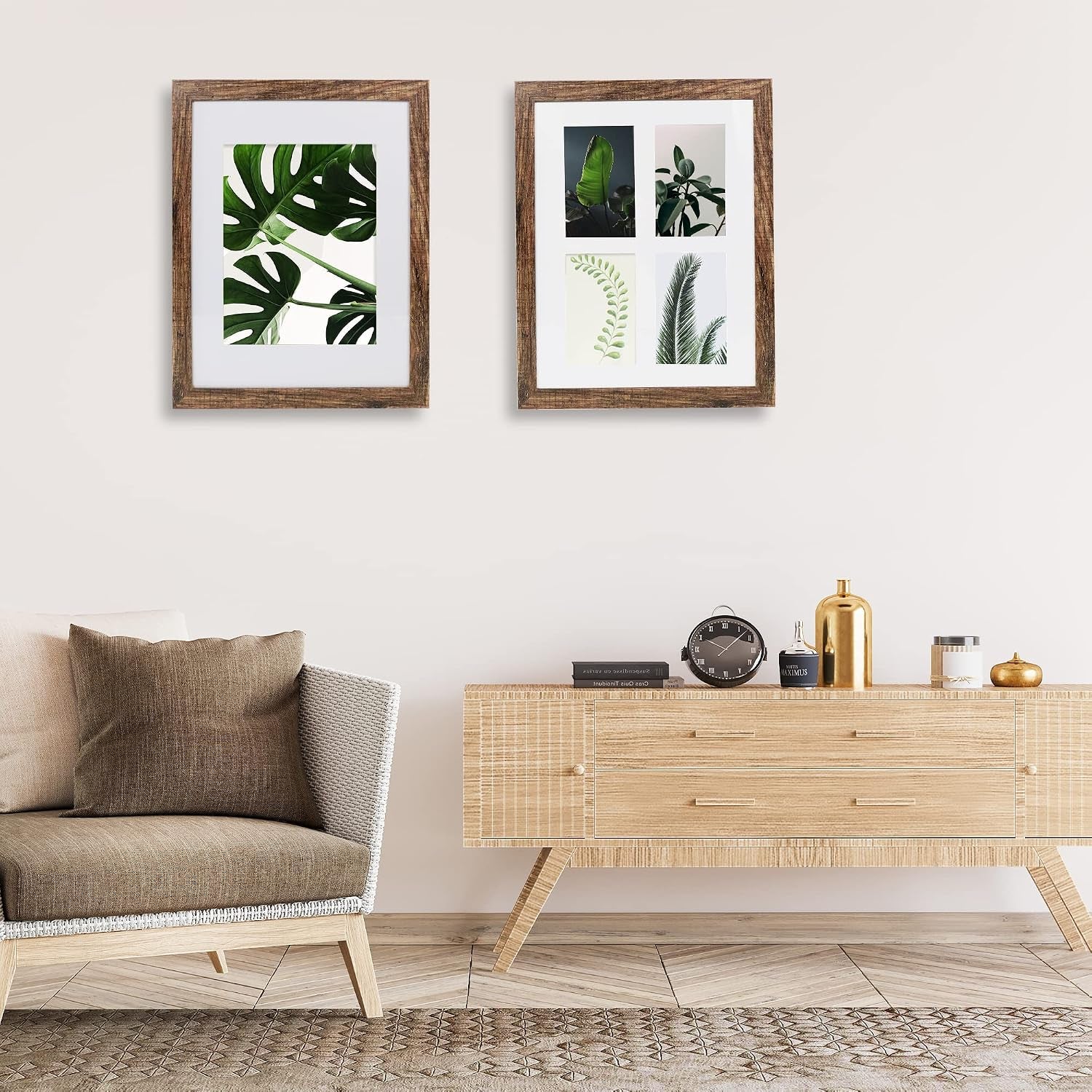 11x14-picture-frame-set-of-4-made-of-glass-and-rustic-brown-wooden-frame-display-8x10-pictures-with-mat-or-11-x-14-posters-without-mat-for-wall-mounting-gallery-photo-frames