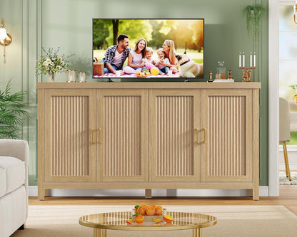 63" Buffet Cabinet with Storage & 4 Adjustable Shelves5