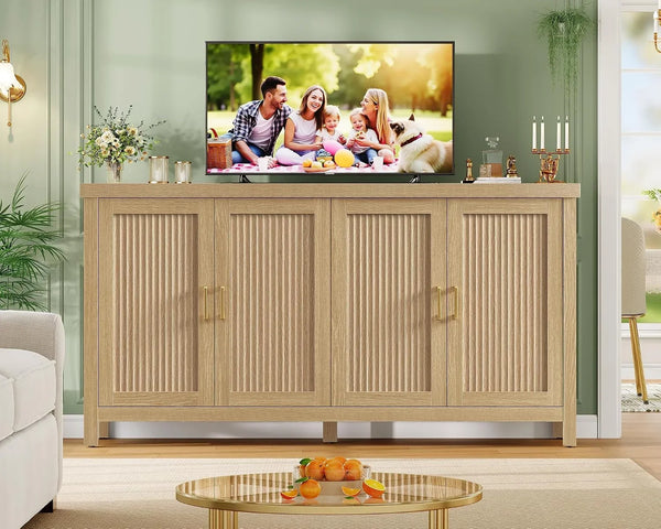 63" Buffet Cabinet with Storage & 4 Adjustable Shelves5