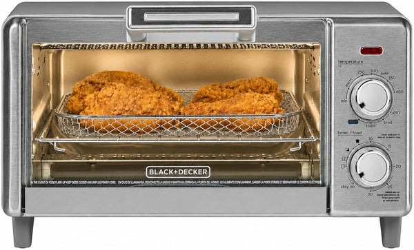 BLACK+DECKER 4-Slice Air Fry Toaster Oven, 5-In-1 Countertop Oven | Air Fry, Bake, Broil, Toast and Keep Warm with Eventoast Technology and Room for a 9-Inch Pizza.1