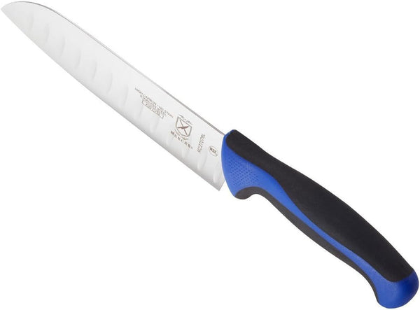 Millennia Colors 7-Inch Granton Edge Santoku Knife, Blue4