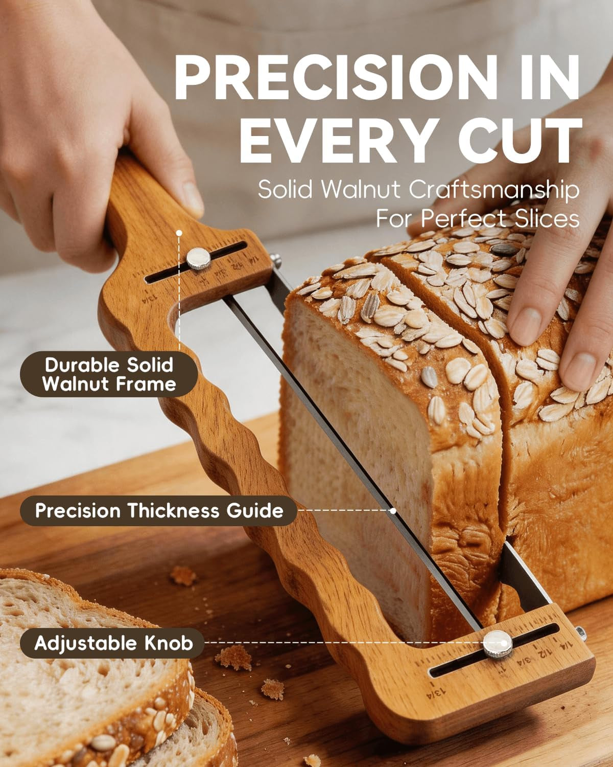 solid-walnut-wood-bread-bow-knife-bread-lame-set-adjustable-bread-slicer-for-even-slices-ultra-sharp-serrated-fiddler-knife-for-artisan-sourdough-homemade-loaves-cakes-ergonomic-design