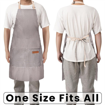 Adjustable Bib Apron with 2 Pockets Chef Cooking Kitchen Restaurant Aprons for Women Men6