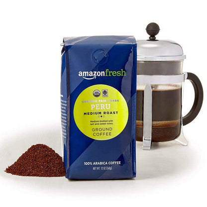 Organic Fair Trade Peru Ground Coffee, Medium Roast, 12 Ounce2