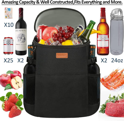 Camping Cooler Backpack Insulated Waterproof | 33 Cans, 45 Cans, Leakproof, Soft Backpack Cooler for Men Women, Portable Cooler Bag for Travel, Picnic, Beach5