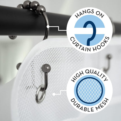 Shower Organizer and Caddy, 2 Pack, 14" X 30", White2